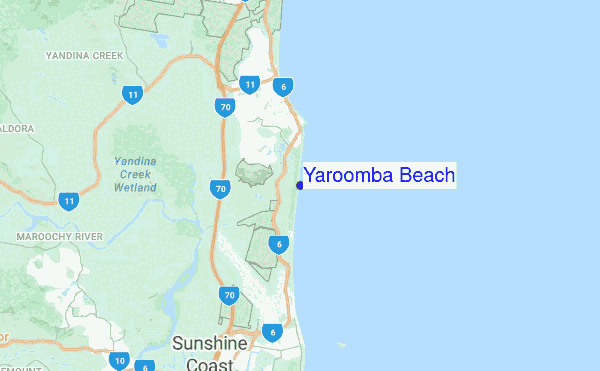 Yaroomba Beach location map