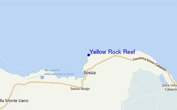 Yellow Rock Reef location map