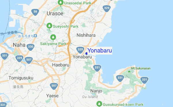 Yonabaru location map