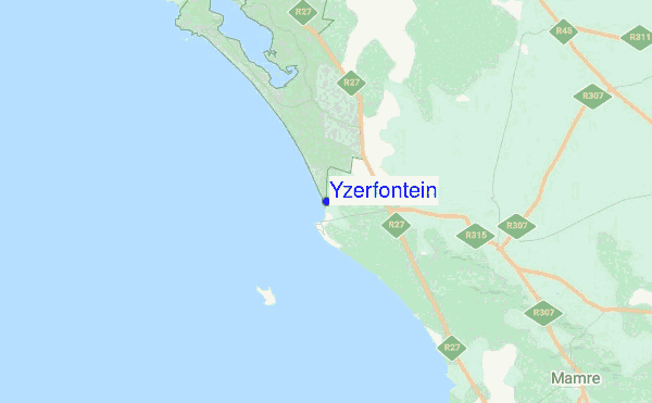 Yzerfontein Location Map