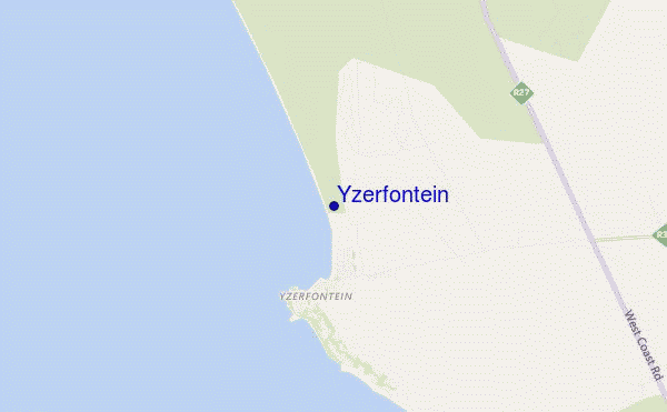 Yzerfontein location map