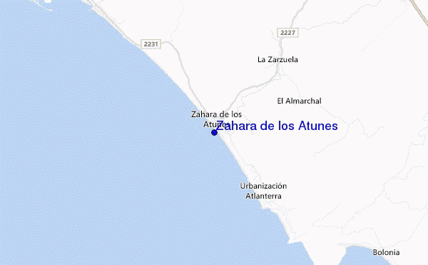 Zahara de los Atunes location map