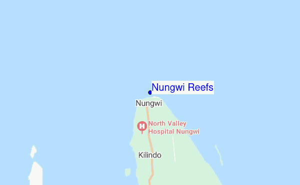 Nungwi Reefs location map