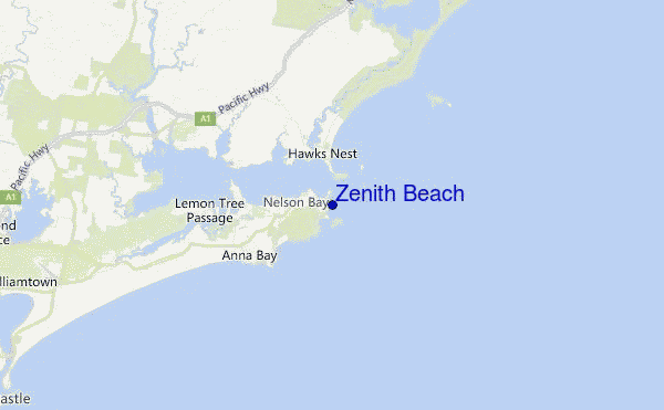 Zenith Beach Location Map