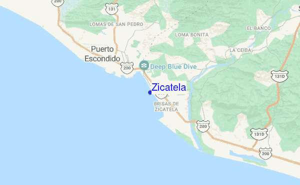 Zicatela location map