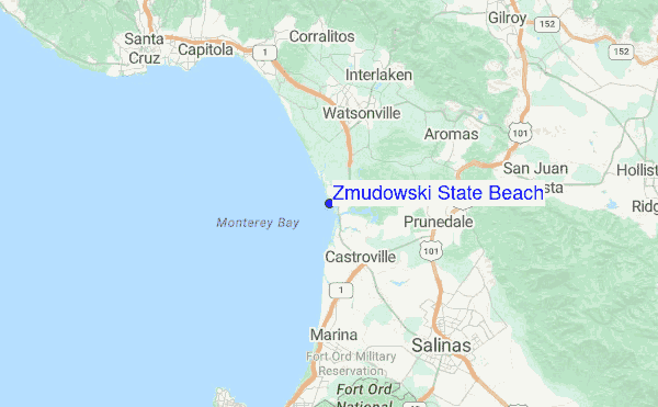 Zmudowski State Beach Surf Forecast And Reports Cal Monterey Zmudowski State Beach Regional Map Local