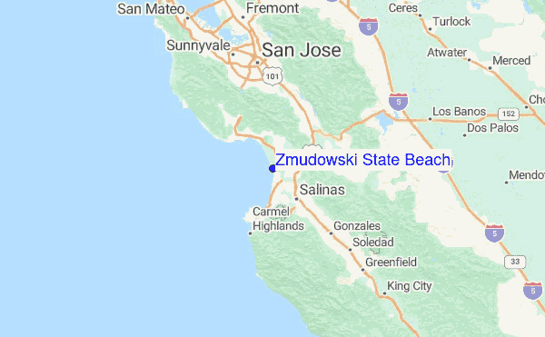 Zmudowski State Beach Surf Forecast And Reports Cal Monterey Zmudowski State Beach Regional Map