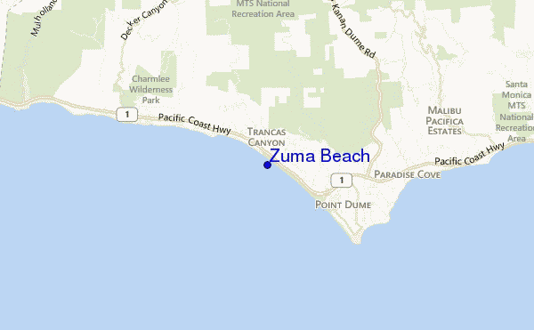 Zuma Beach location map