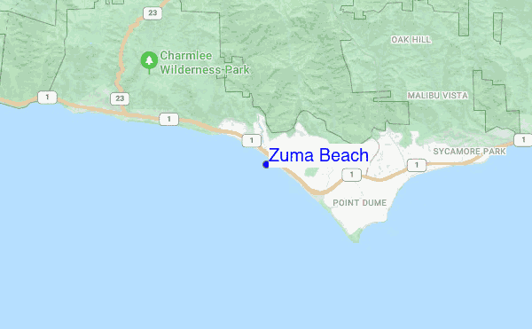 Zuma Beach location map