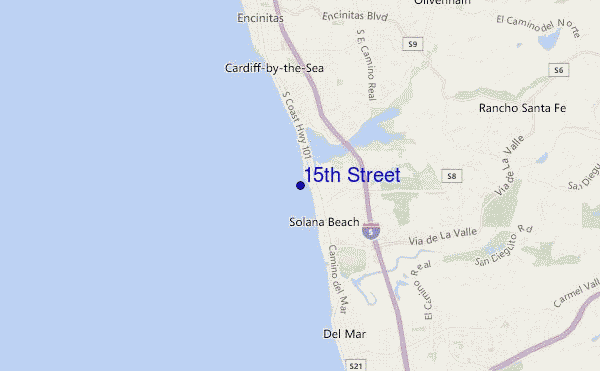 15th Street location map
