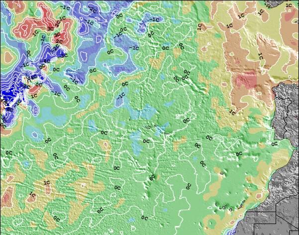 Azores Anomalía de Temperatura del Mar Mapa