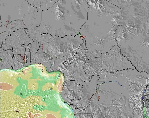 Camerún Anomalía de Temperatura del Mar Mapa