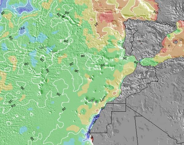 CanaryIslandsSpain Anomalies de Température de la Mer Carte