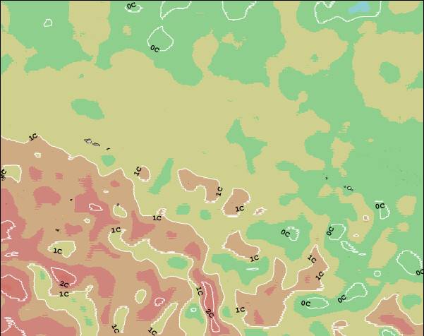 Îles Cook Anomalies de Température de la Mer Carte