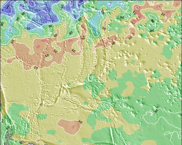 Guam Anomalia na Temperatura da Superfície do Oceano Mapa