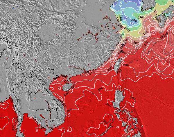 HongKong Sea Temperature Map