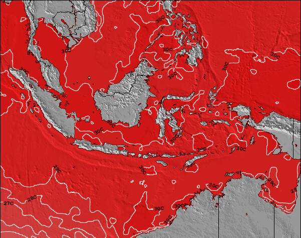 Indonesia Sea Temperature Map