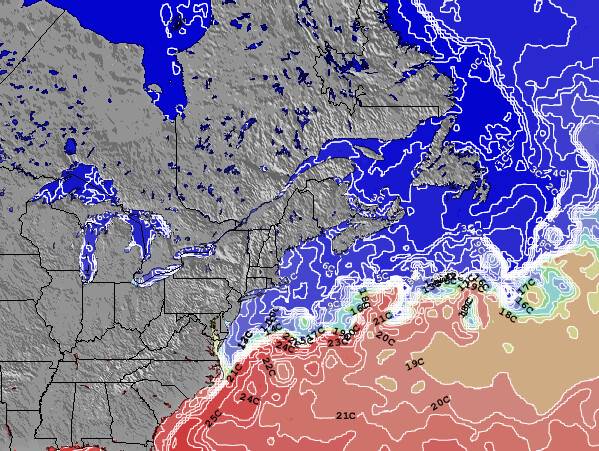 New-Hampshire Sea Temperature Map