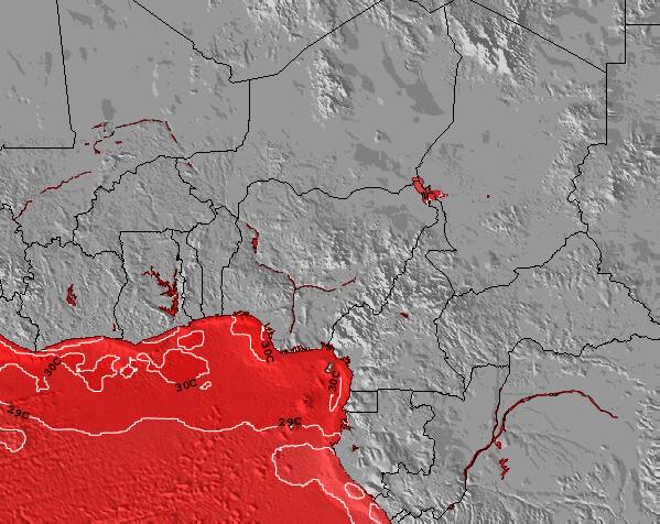 Nigeria Température de la Mer Carte