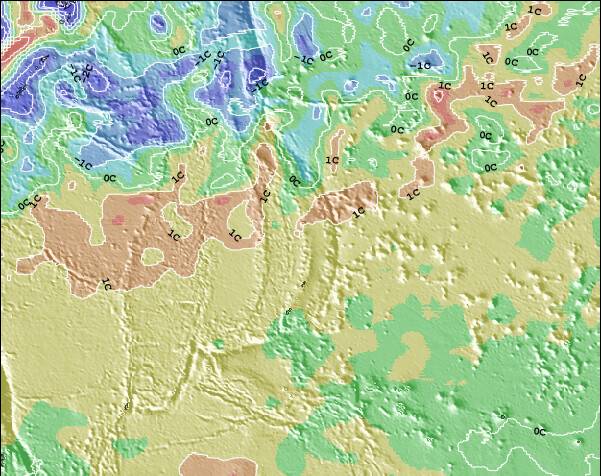 Mariannes du Nord (Commonwealth des îles) Anomalies de Température de la Mer Carte