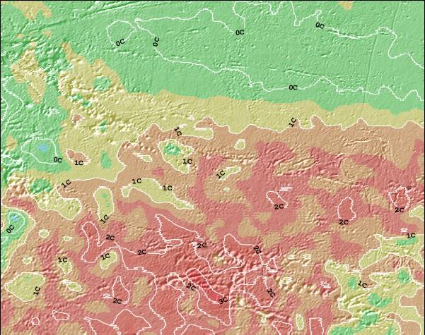 Pitcairn Temperature del mare anomalia Mappa