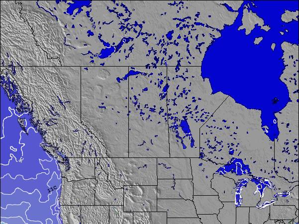 Saskatchewan Temperatura del Mar Mapa