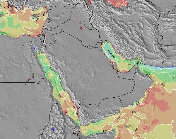 SaudiArabia Temperature del mare anomalia Mappa