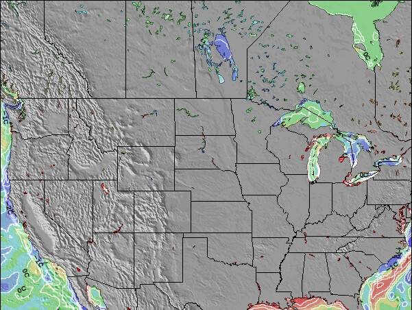 North-Dakota Anomalies de Température de la Mer Carte