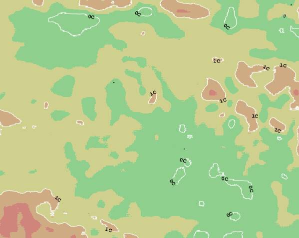 St-Helena Anomalies de Température de la Mer Carte