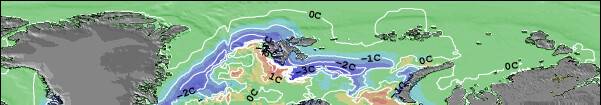Svalbard Sea Temperature Anomaly Map