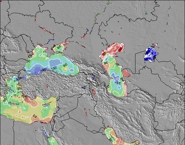 Armenia Temperature del mare anomalia Mappa