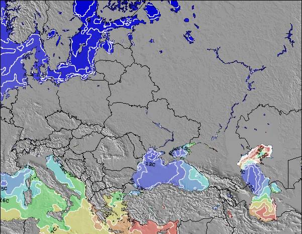 Moldova Sea Temperature Map