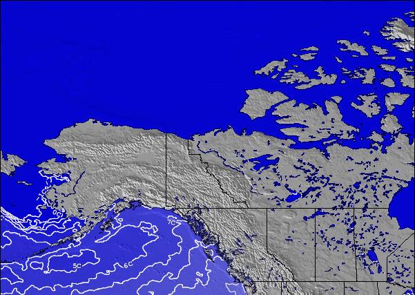 Yukon-Territory Sea Temperature Map