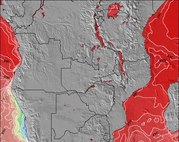 Zambia Sea Temperature Map