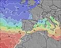 Spain (Europe) Zeewatertemperatuur