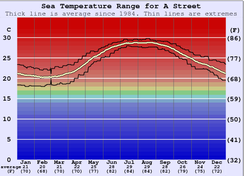 A Street Water Temperature Graph