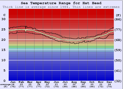 Hat Head Water Temperature Graph