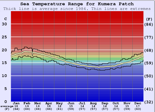 Kumera Patch Water Temperature Graph