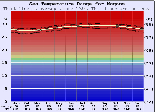 Magoos Water Temperature Graph