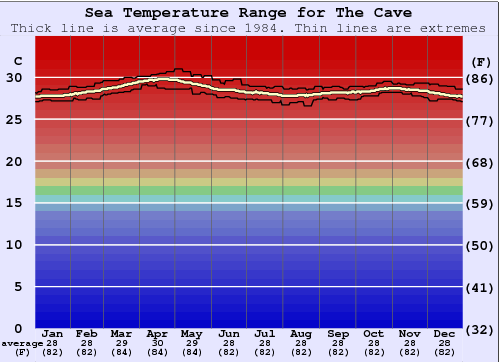 The Cave Water Temperature Graph