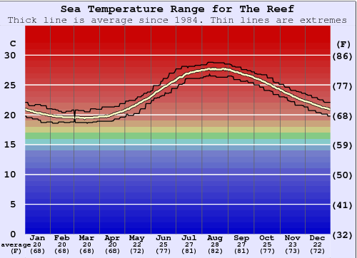 The Reef Water Temperature Graph