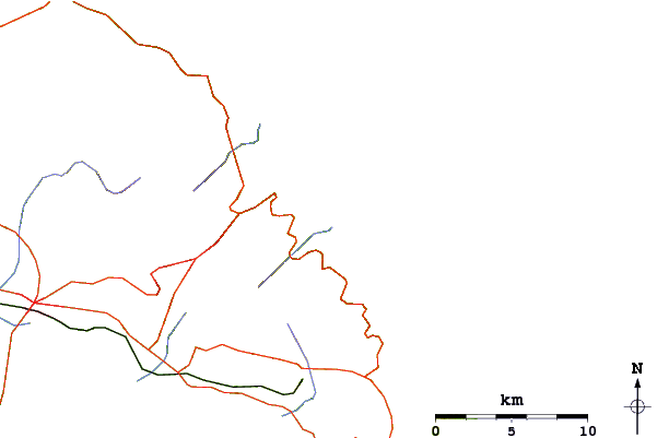 Roads and rivers around Agios Ioannis
