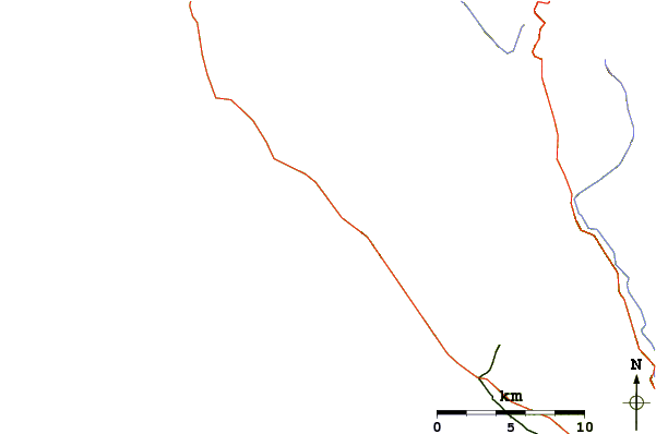 Roads and rivers around Ano Nuevo
