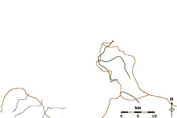 Roads and rivers around Antigues Cape