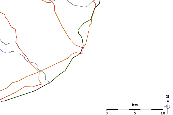 Roads and rivers around Arbroath