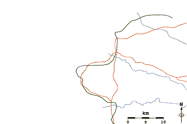 Roads and rivers around BC's