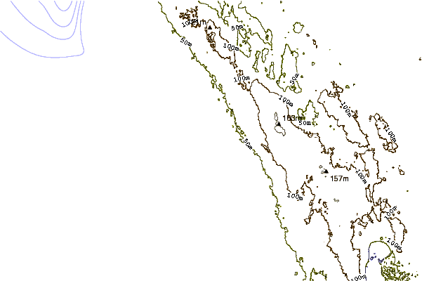 Shoreline around Back Beach