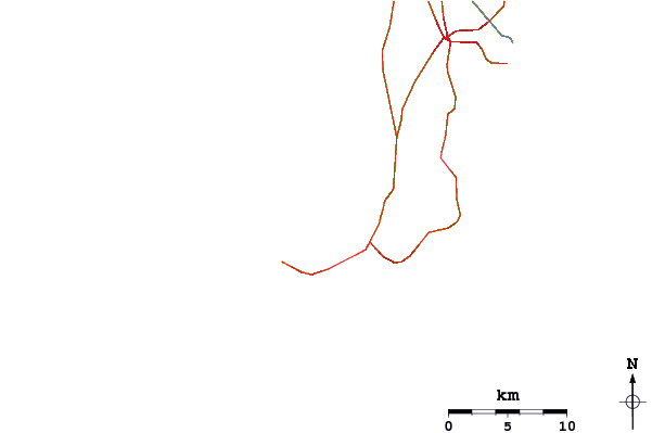 Roads and rivers around Balangan