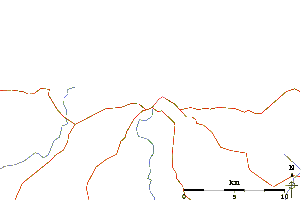 Roads and rivers around Banff