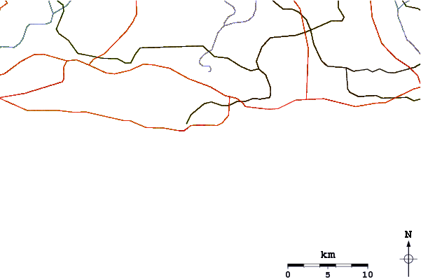 Roads and rivers around Banzai